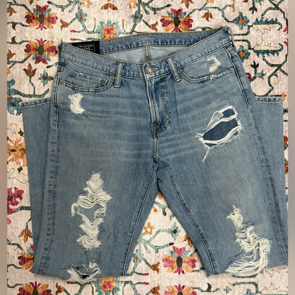Mens Abercrombie & Fitch Distressed Langdon Slim Jeans - Picture 2 of 7